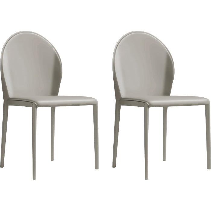 Contemporary Faux Leather Armless Dining and Accent Chairs for Home
