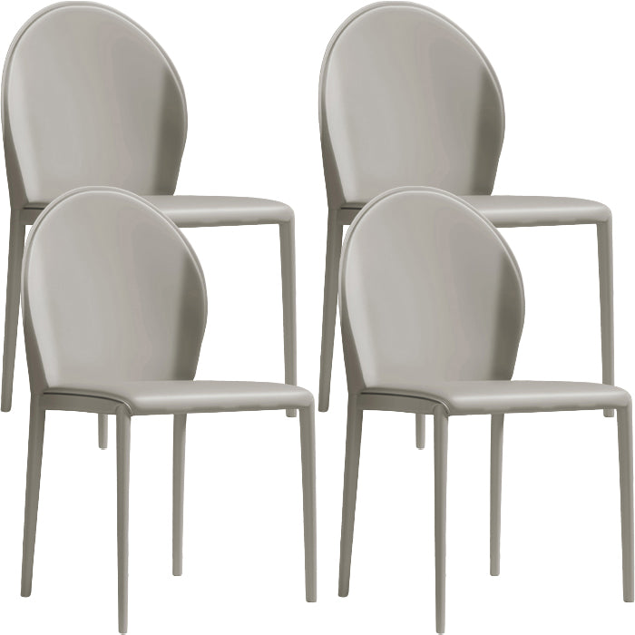 Contemporary Faux Leather Armless Dining and Accent Chairs for Home