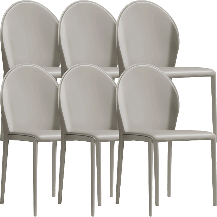 Contemporary Faux Leather Armless Dining and Accent Chairs for Home