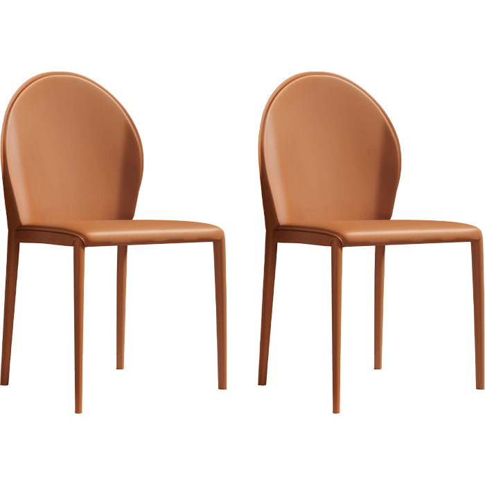 Contemporary Faux Leather Armless Dining and Accent Chairs for Home