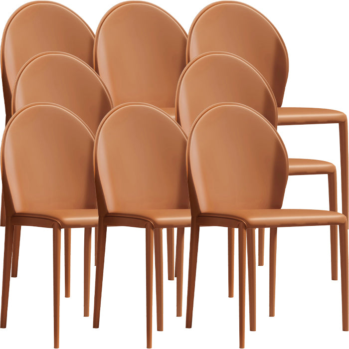 Contemporary Faux Leather Armless Dining and Accent Chairs for Home