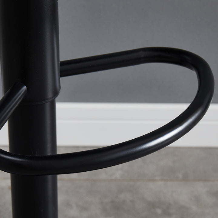 Contemporary Style Adjustable Upholstered Bar Stool with Metal Legs