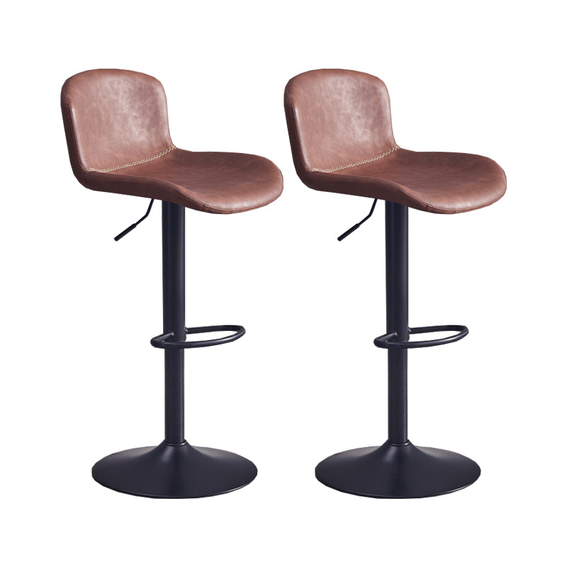 Contemporary Style Adjustable Upholstered Bar Stool with Metal Legs