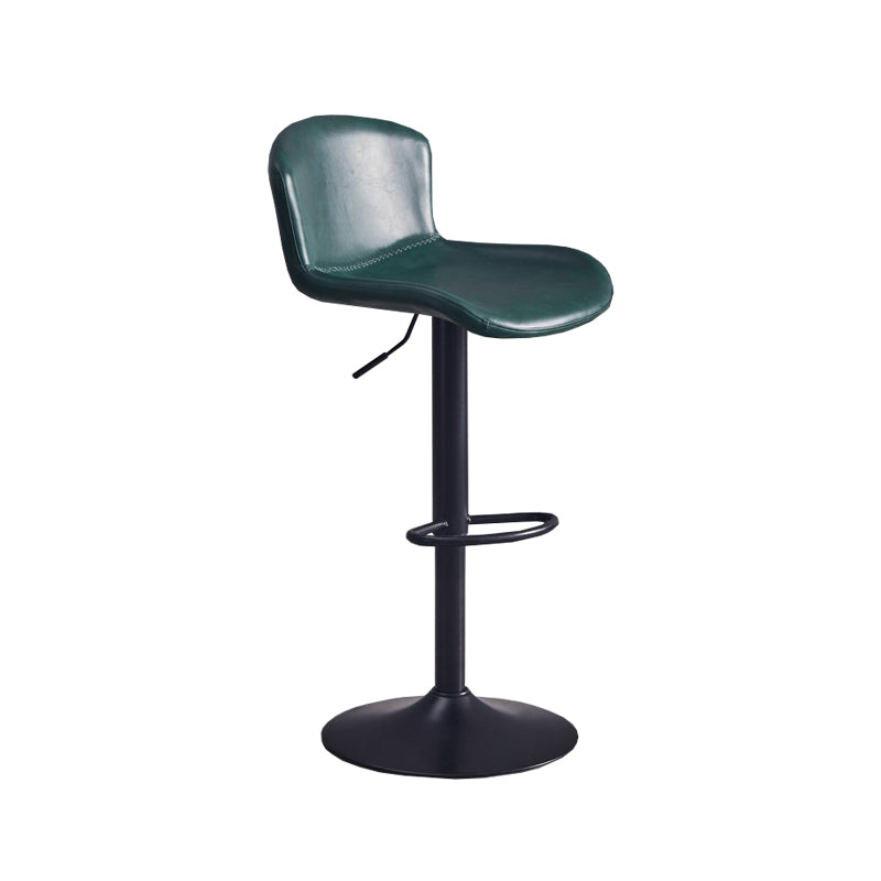 Contemporary Style Adjustable Upholstered Bar Stool with Metal Legs