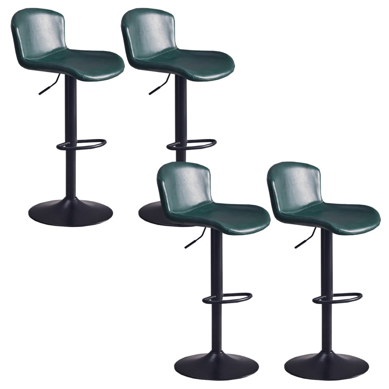 Contemporary Style Adjustable Upholstered Bar Stool with Metal Legs