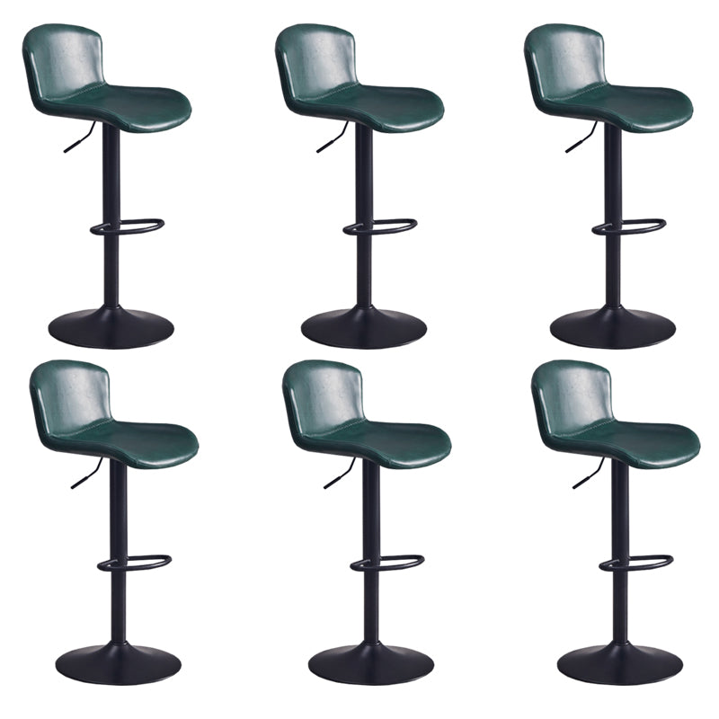 Contemporary Style Adjustable Upholstered Bar Stool with Metal Legs
