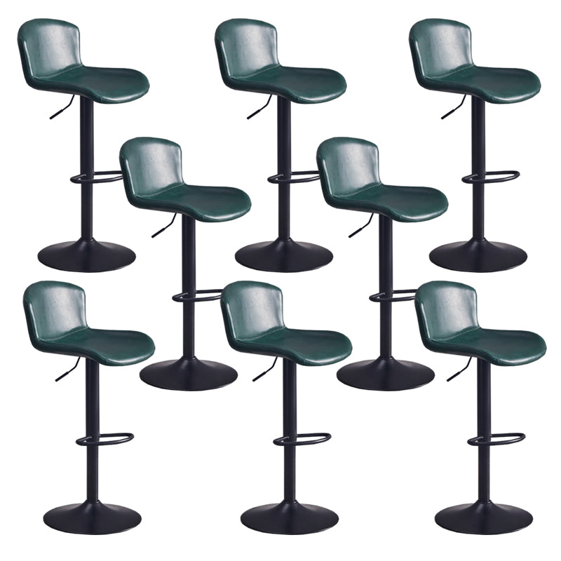 Contemporary Style Adjustable Upholstered Bar Stool with Metal Legs