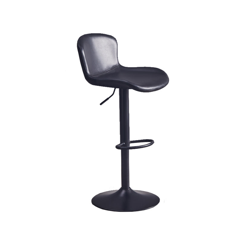 Contemporary Style Adjustable Upholstered Bar Stool with Metal Legs