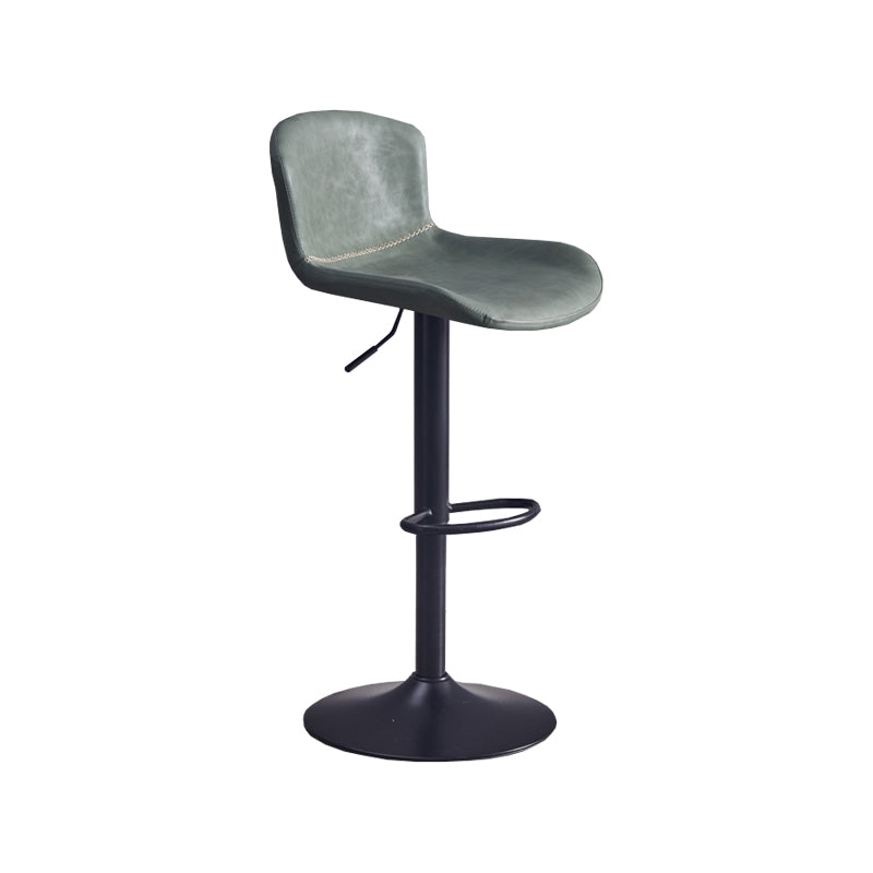 Contemporary Style Adjustable Upholstered Bar Stool with Metal Legs