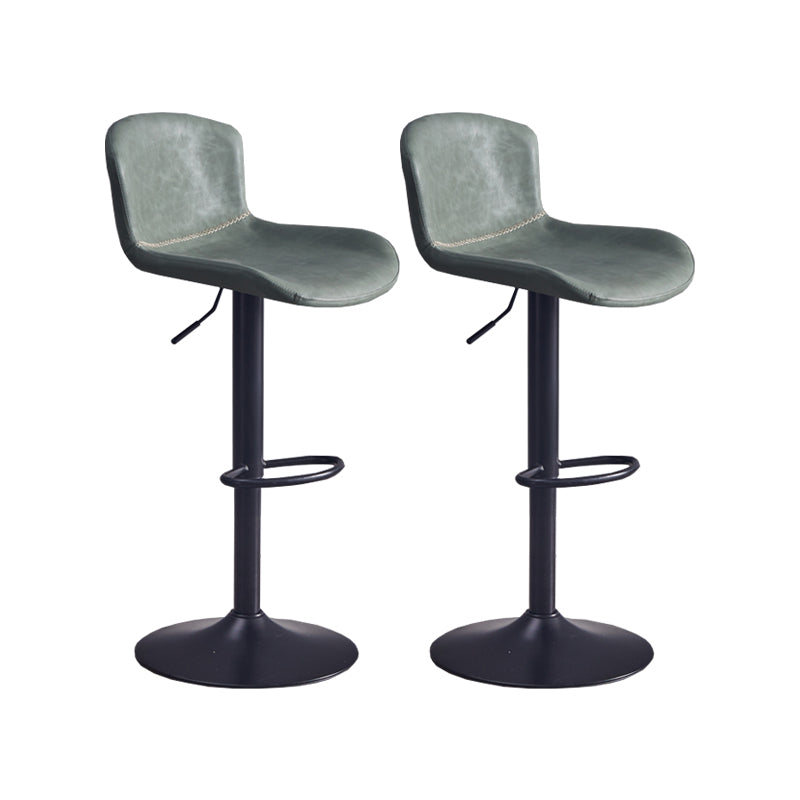 Contemporary Style Adjustable Upholstered Bar Stool with Metal Legs
