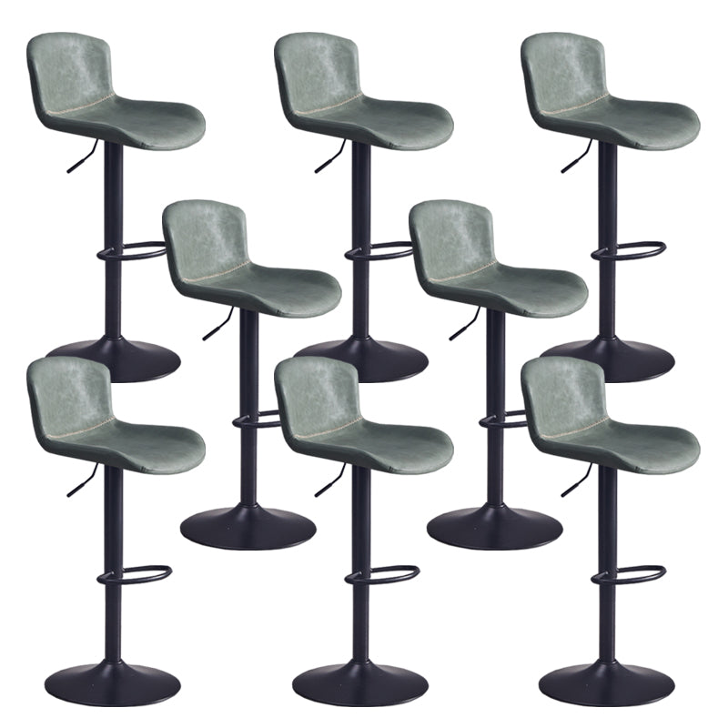 Contemporary Style Adjustable Upholstered Bar Stool with Metal Legs