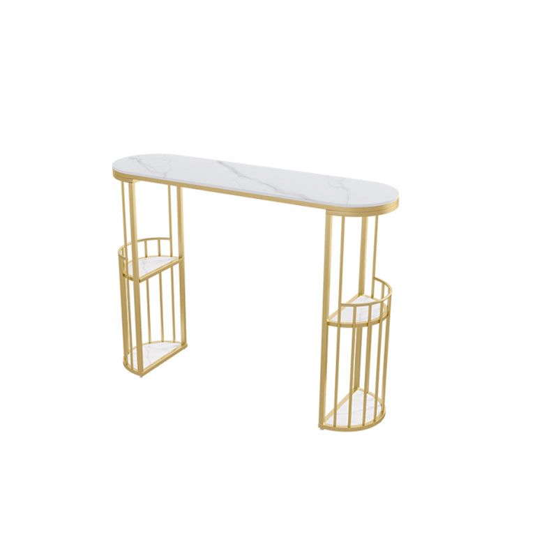 Modern Style 2/3 Pieces Stone Oval Bar Table Set for Living Room