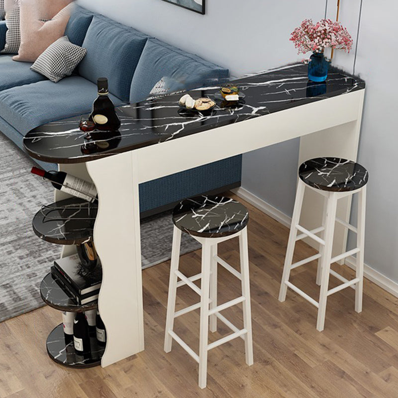 Contemporary Style 3 Pieces Wood Specialty Bar Table Set for Dining Room