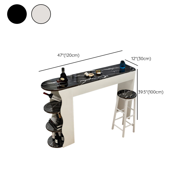 Contemporary Style 3 Pieces Wood Specialty Bar Table Set for Dining Room