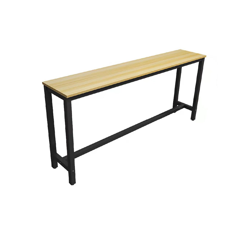 Manufactured Wood Modern Rectangle Pub Table with Trestle for Home