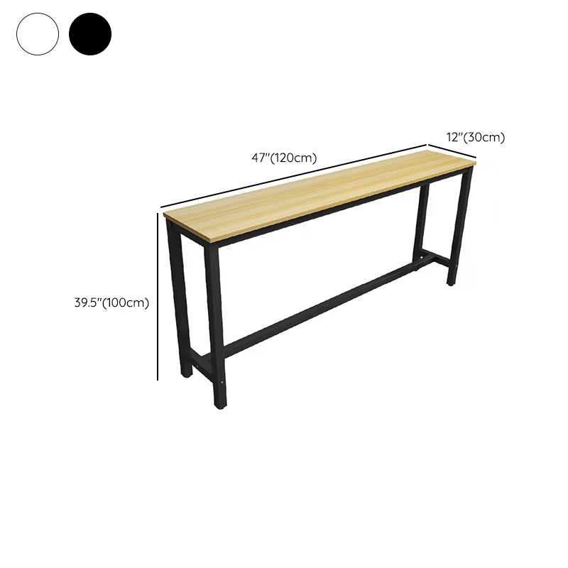 Manufactured Wood Modern Rectangle Pub Table with Trestle for Home