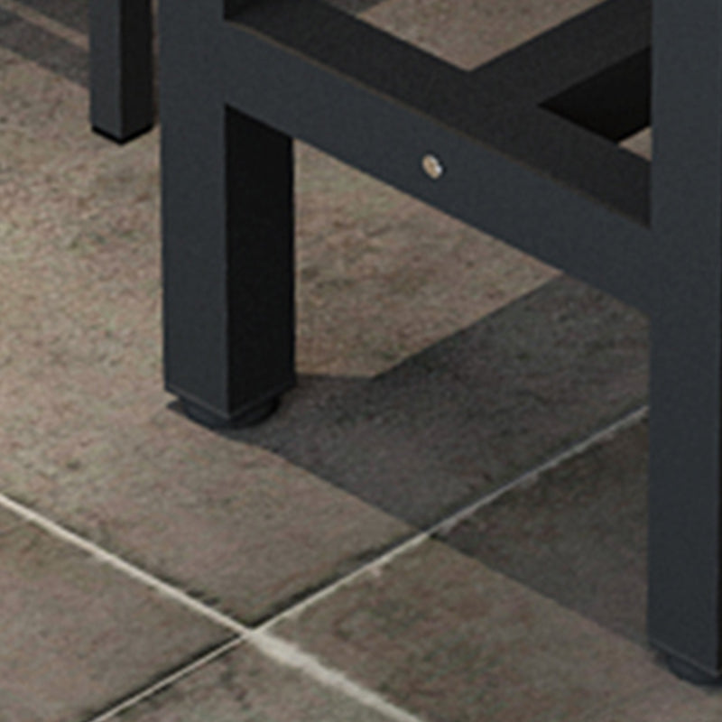 Contemporary Brown Wood Bar Table with Metal Trestle for Home