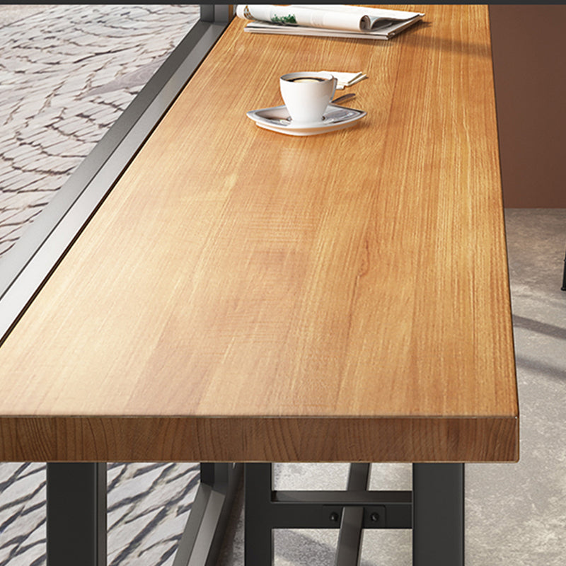 Contemporary Solid Wood Rectangle Bar Wine Table for Coffee Shop