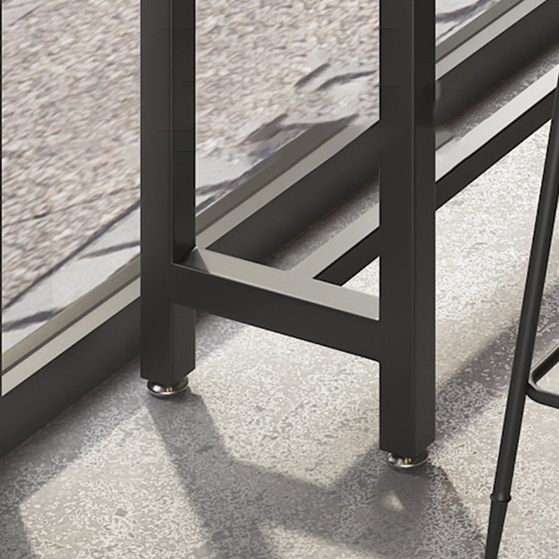 Contemporary Solid Wood Rectangle Bar Wine Table for Coffee Shop