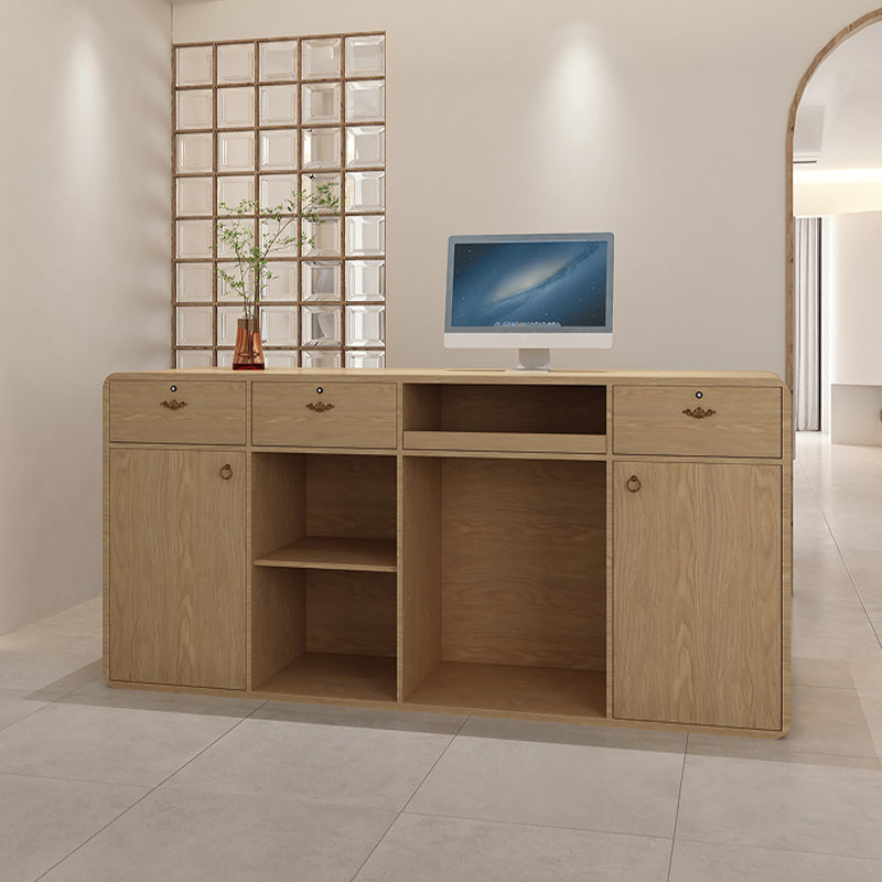 Contemporary Style Wood Rectangle Patio Bar Table for Living Room