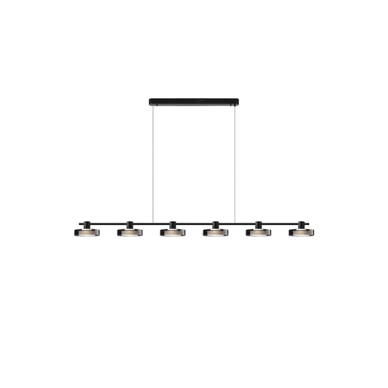 Unique Shape Hanging Lamp Modern Island Lights in Black for Dining Room
