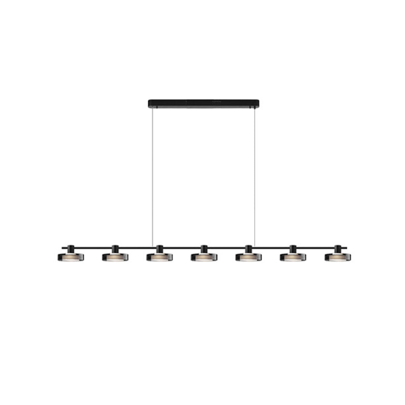 Unique Shape Hanging Lamp Modern Island Lights in Black for Dining Room