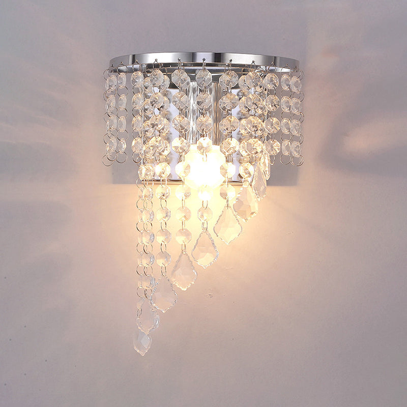 Modern Unique Shape Wall Light Sconces Crystal 1 Light Wall Lighting Fixtures
