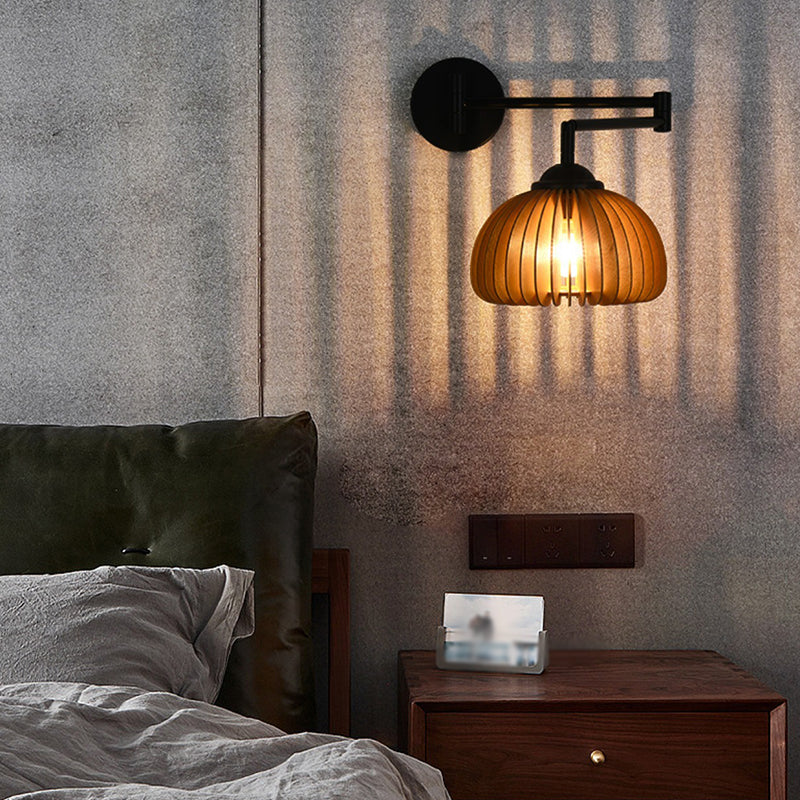 Contemporary Black Single Wall Mounted Sconce Shaded Statement Wall Light