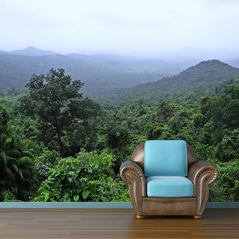 Tropical Photography Pattern Mildew Wall Mural Horizontalt for Living Room