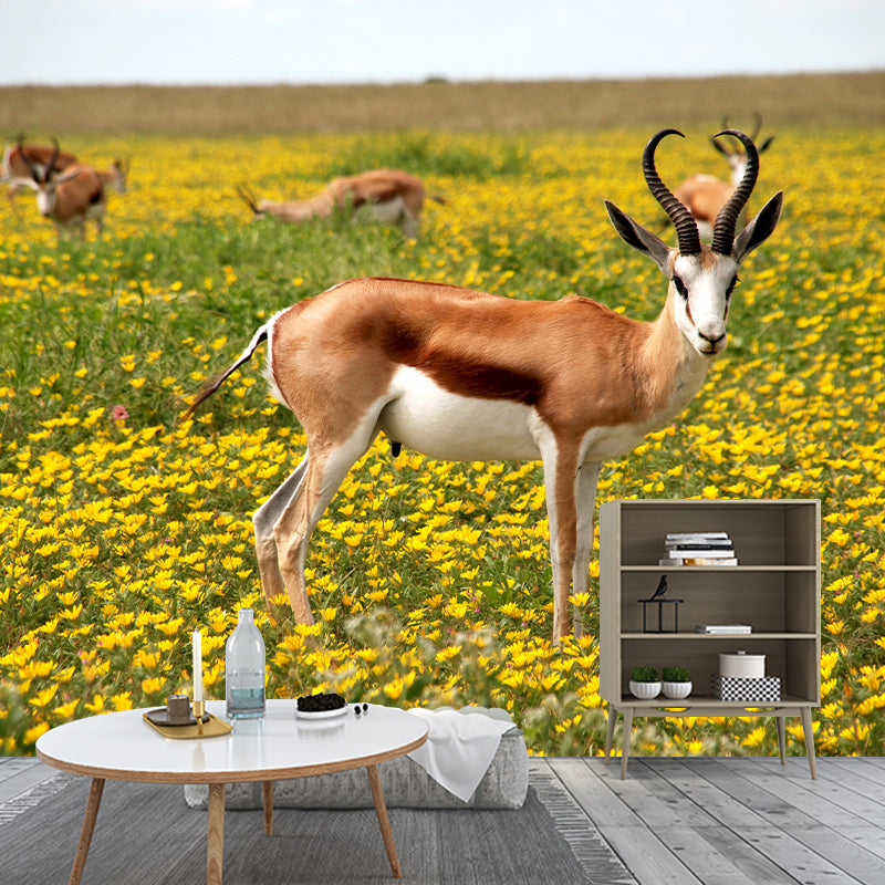 Photography Animal Pattern Mildew Wall Mural Horizontalt for Living Room