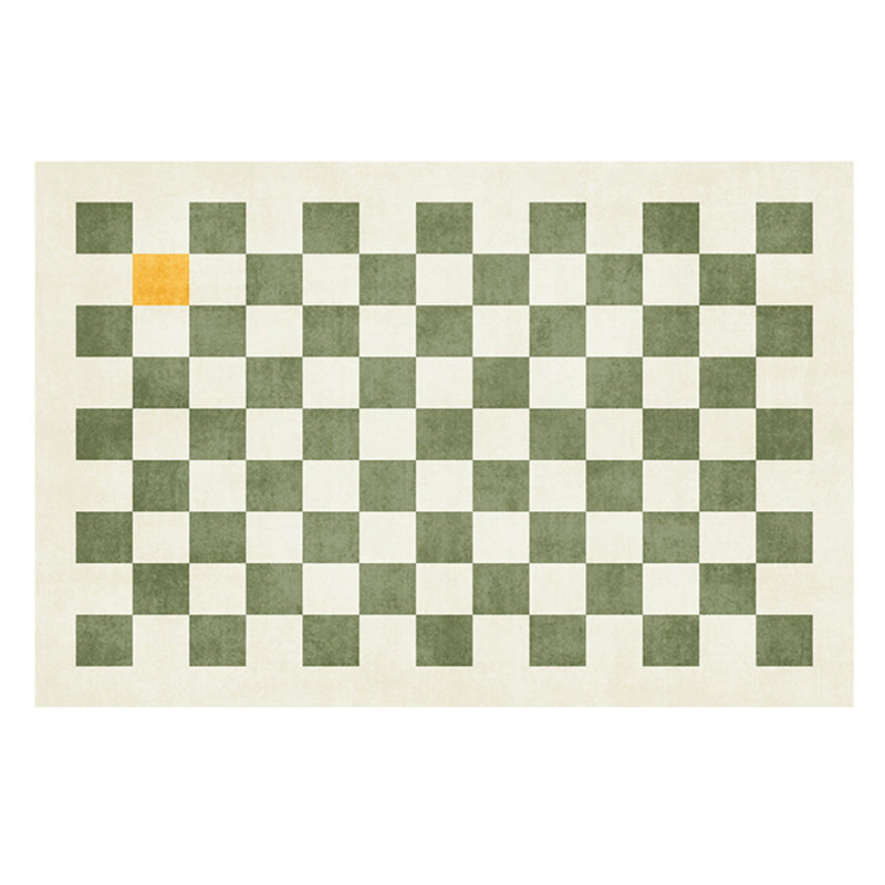 Simple Checkerboard Rug Polyester Indoor Rug Non-slip Area Carpet for Living Room and Bedroom