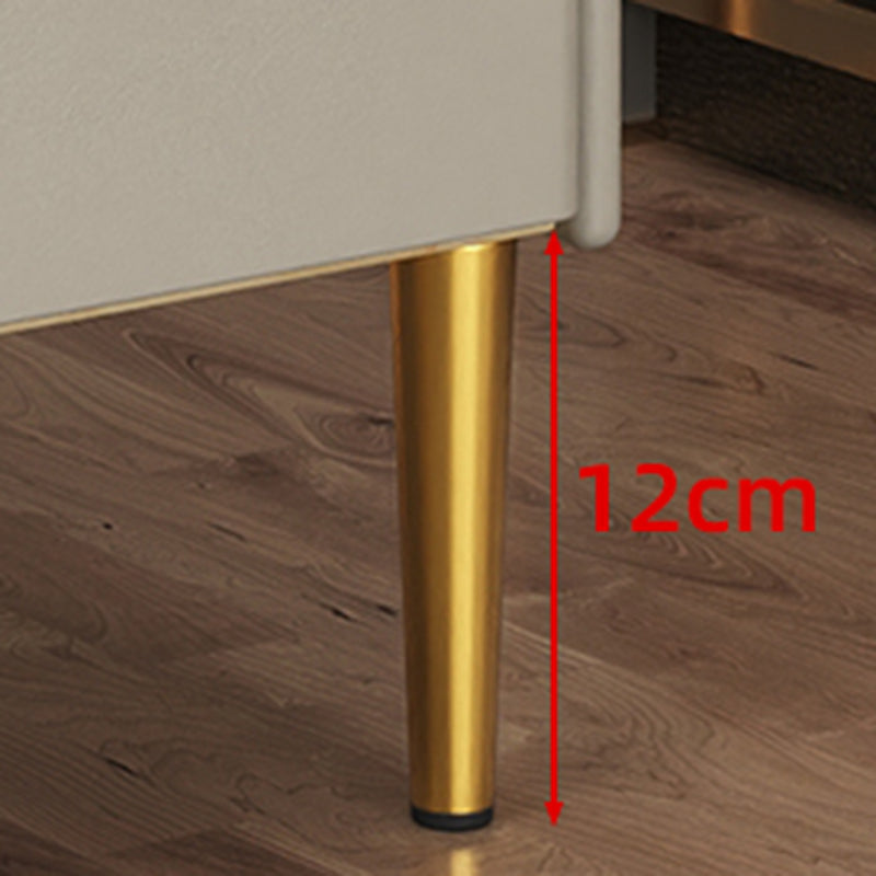 2 Drawers Glam Pine Accent Table Nightstand 20" Tall with Legs