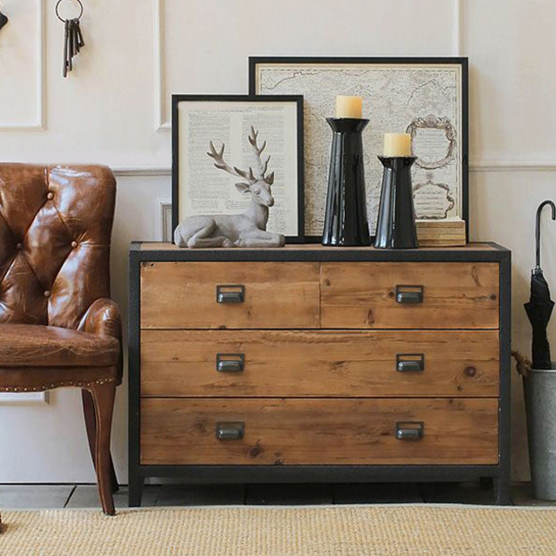 Traditional Storage Chest Solid Wood 13.65 Inch Width Dresser