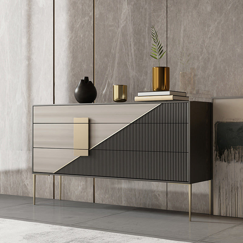Glam Horizontal Storage Chest with Soft-Close Drawers for Home