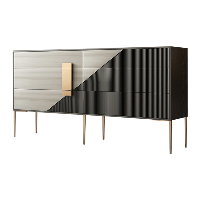 Glam Horizontal Storage Chest with Soft-Close Drawers for Home