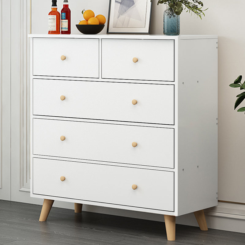 Scandinavian Wood Horizontal Storage Chest with Drawers for Home