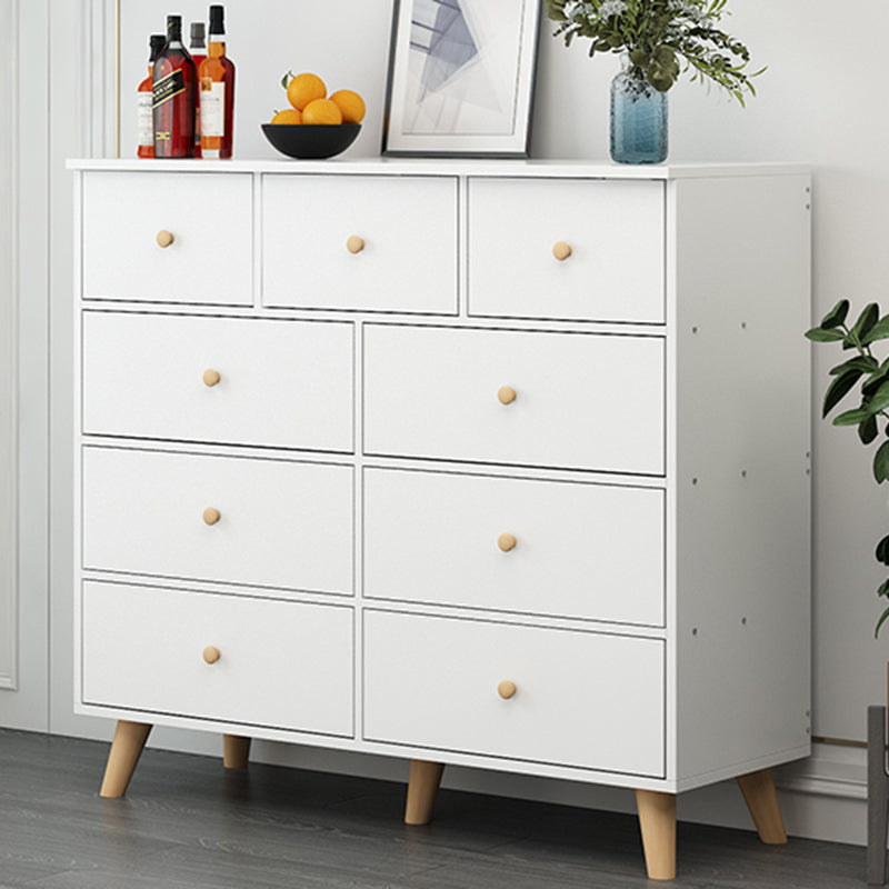 Scandinavian Wood Horizontal Storage Chest with Drawers for Home
