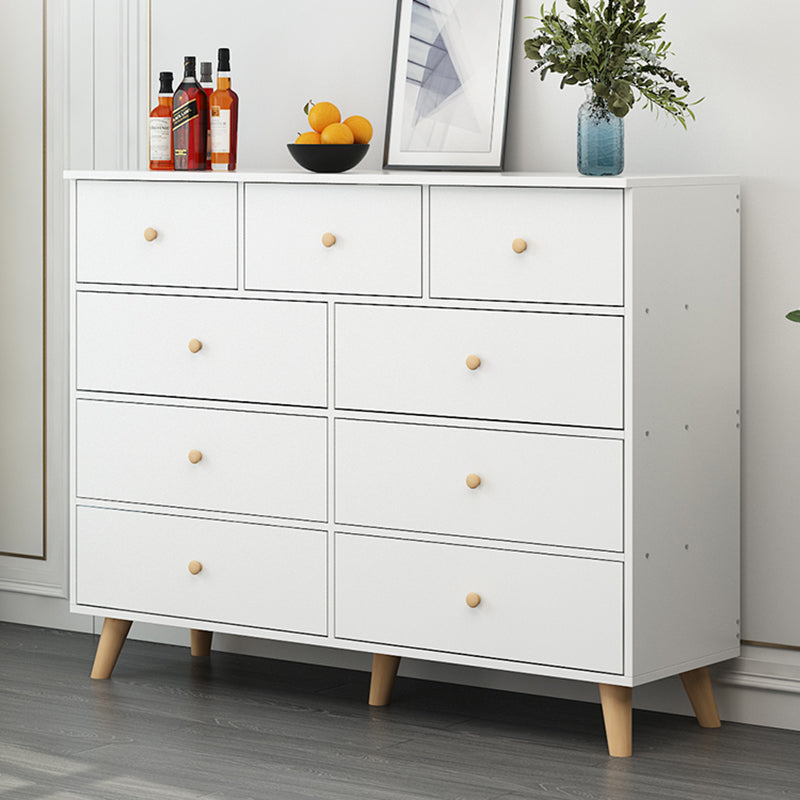 Scandinavian Wood Horizontal Storage Chest with Drawers for Home