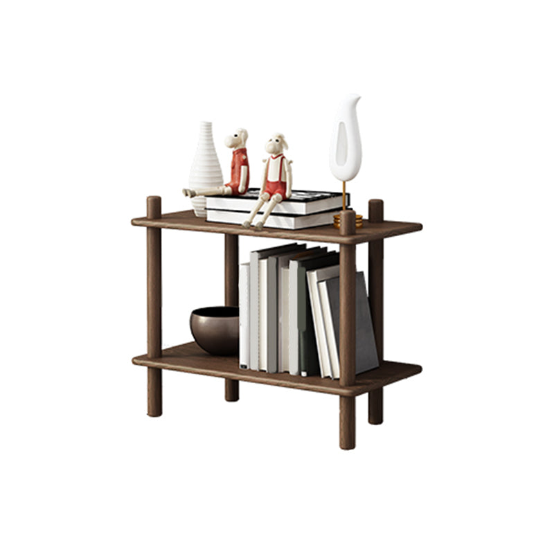 Scandinavian Open Back Wood Shelf Bookcase with Shelves for Home Office