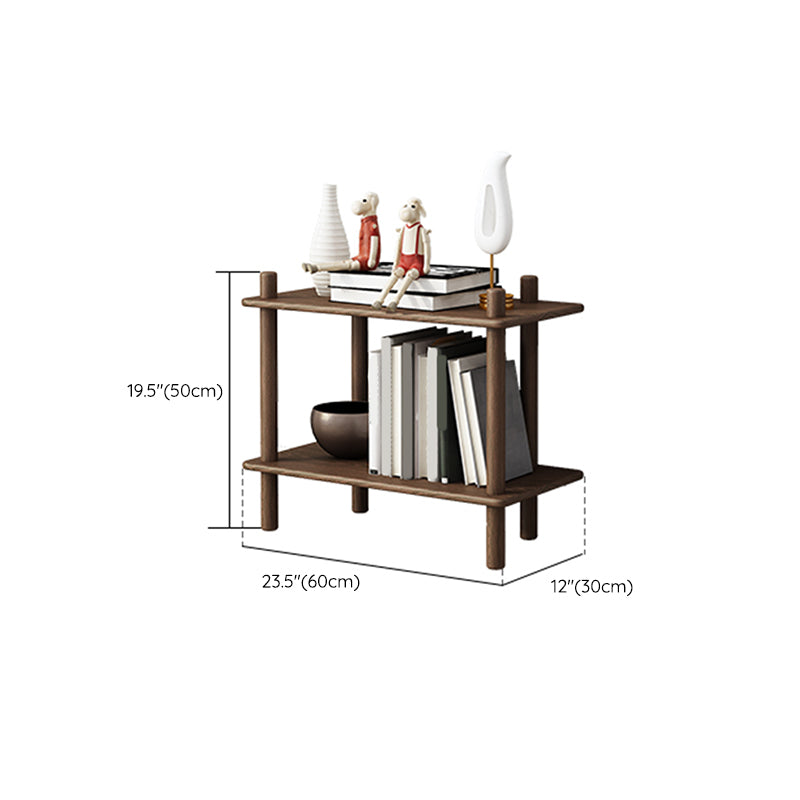 Scandinavian Open Back Wood Shelf Bookcase with Shelves for Home Office