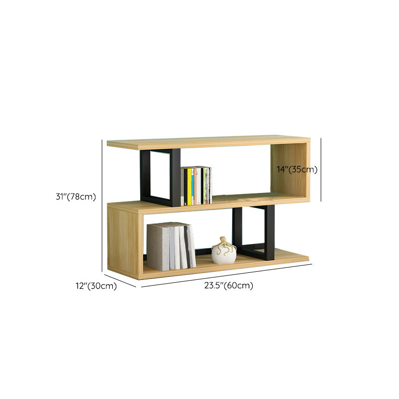 Scandinavian Wood Open Back Shelf Bookcase with Shelves for Home Office