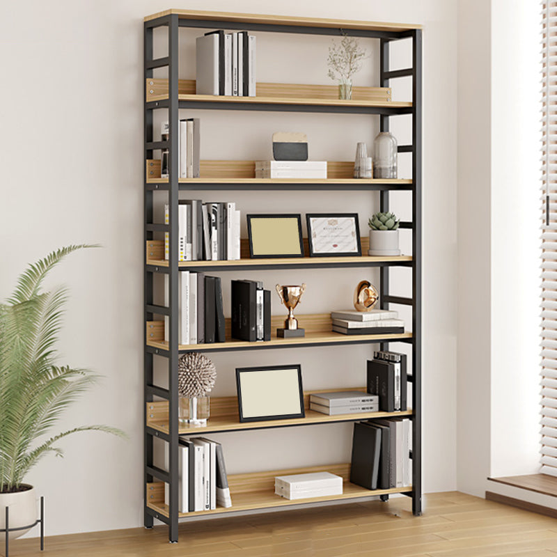 Black Modern Open Back Shelf Bookcase Shelves Included for Home Office