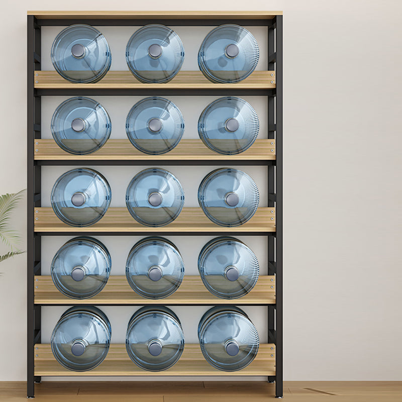 Black Modern Open Back Shelf Bookcase Shelves Included for Home Office