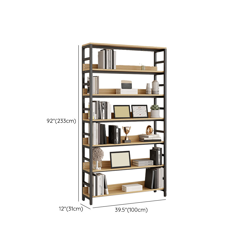 Black Modern Open Back Shelf Bookcase Shelves Included for Home Office