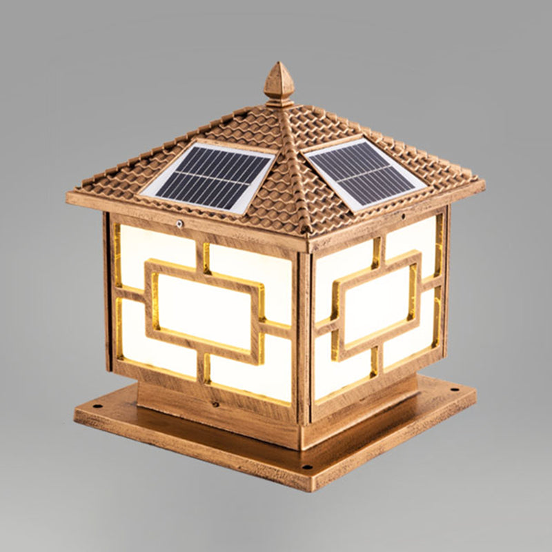 Creative LED Solar Lighting Fixture with Acrylic Shade for Garden