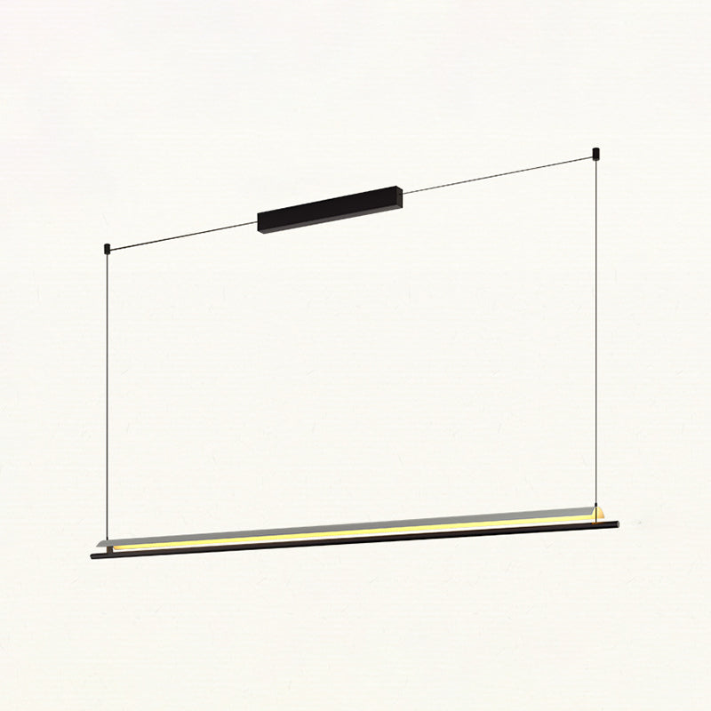 Iron Modern LED Ceiling Pendant Fixture in Black & White Kitchen Island Light