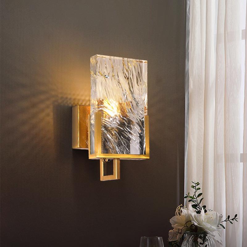 Golden Single Light Modern Bathroom Vanity Light Crystal Bath Bar