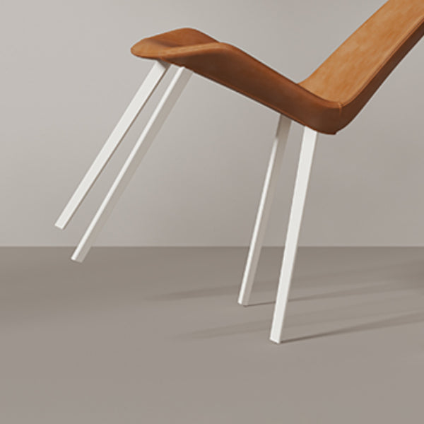 White Leg Contemporary Upholstered Armless Dining Room Chair for Home