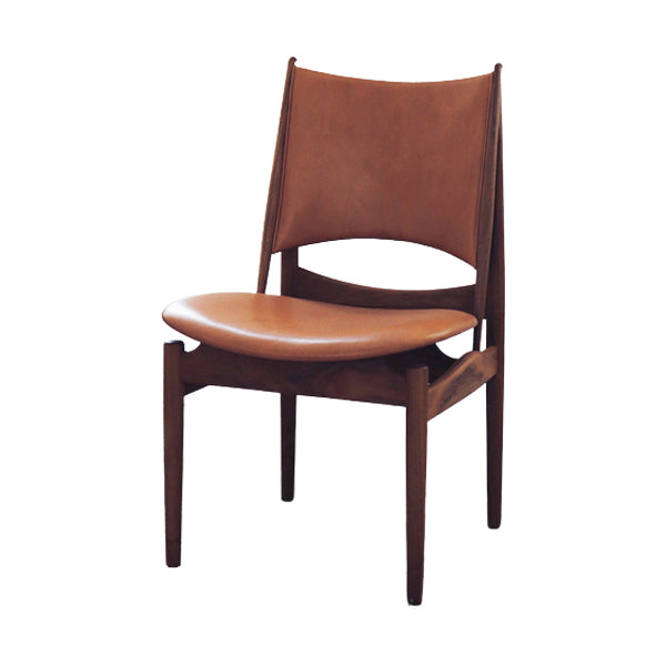 Contemporary Solid Wood and Faux Leather Armless Dining Chairs
