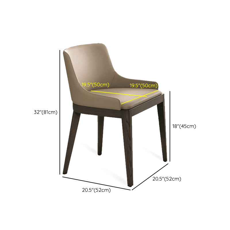 Faux Leather and Solid Wood Dining and Accent Chairs for Dining Room